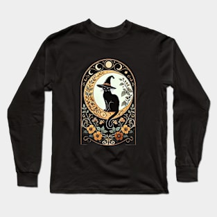 Black Cat Witch Long Sleeve T-Shirt